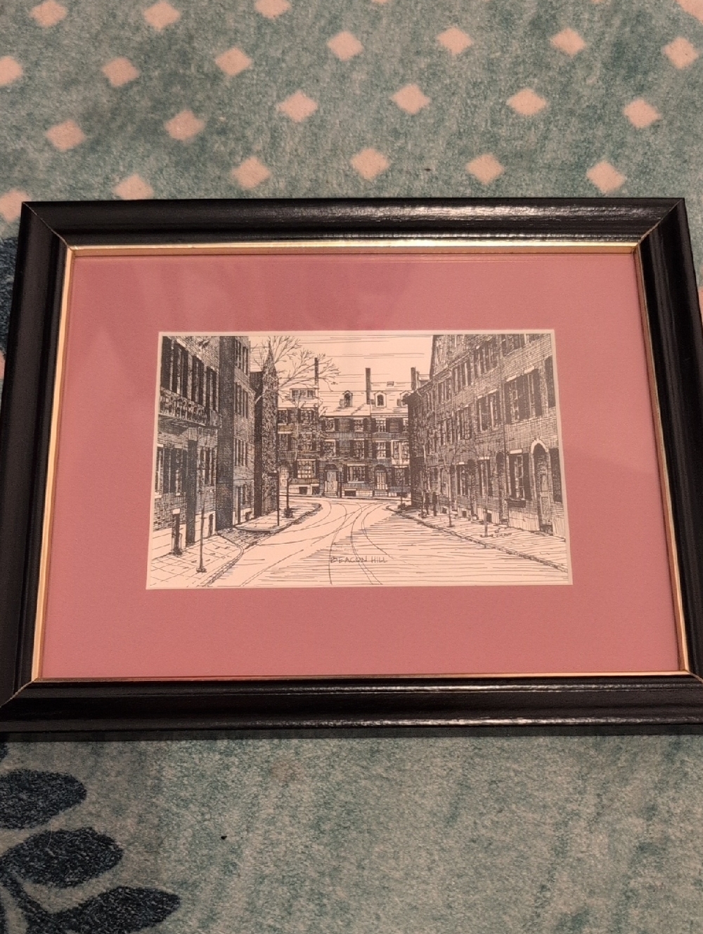 Vintage Print Of Beacon Hill By CM Gott